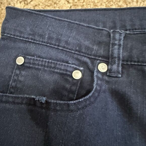 Chaps Est. 1978 Women’s High Rise Dark Wash Jean Capri Size 14 Preppy Chic - Picture 5 of 8